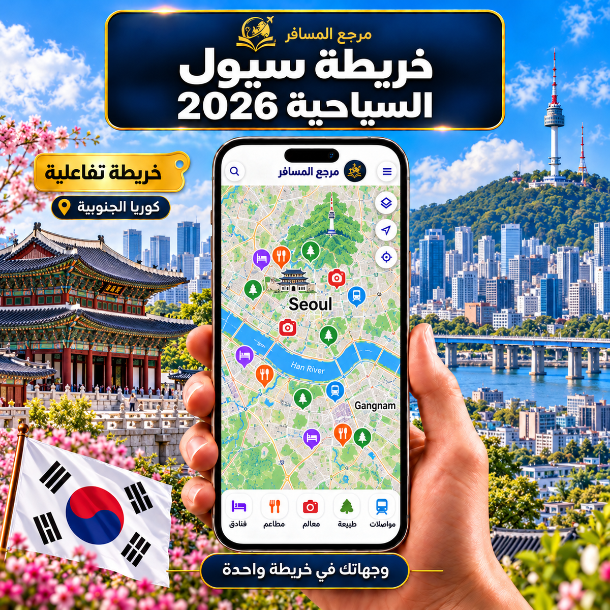 خريطة سيول السياحية 2026 | كوريا الجنوبية | مرجع المسافر