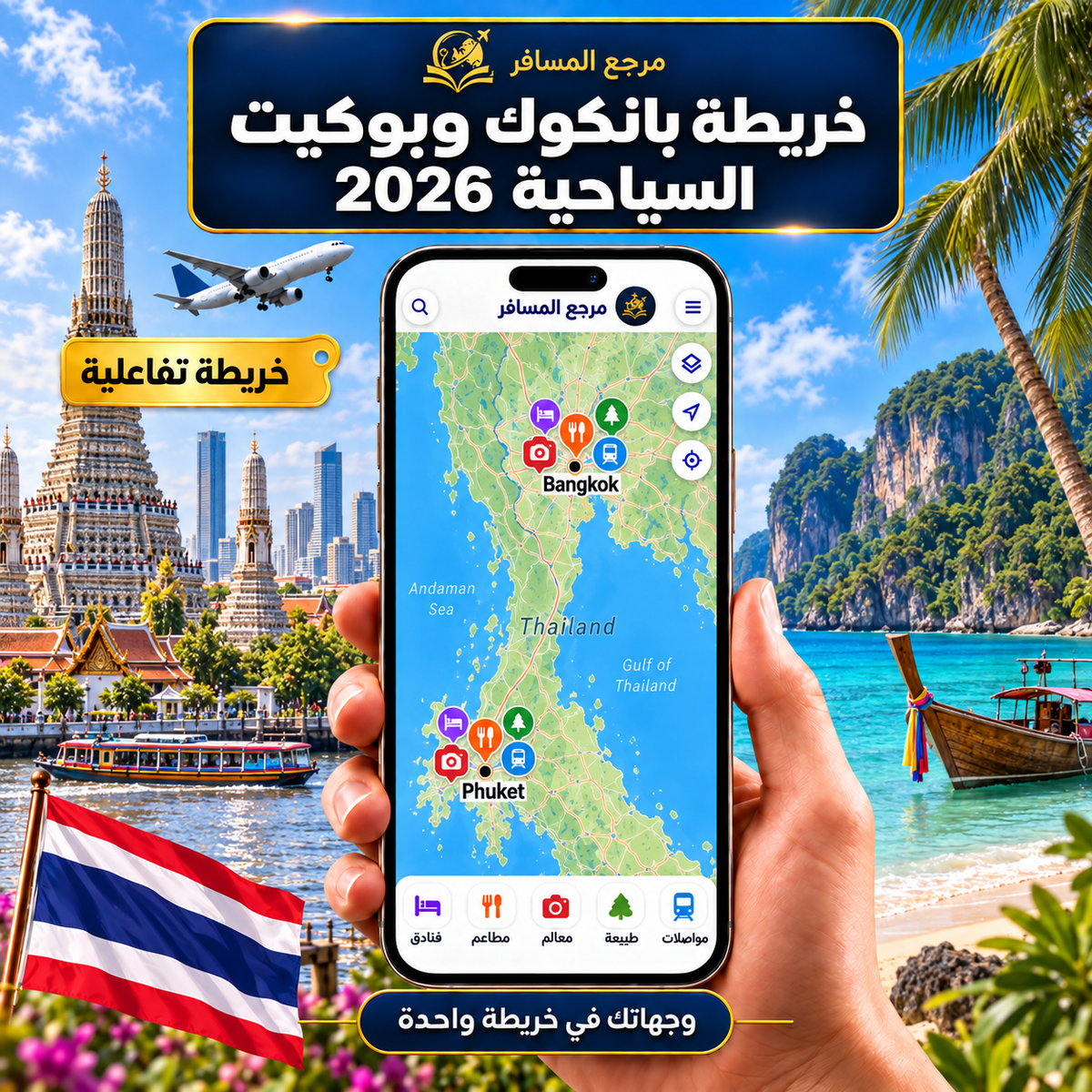 خريطة بانكوك وبوكيت السياحية 2026 | التفاعليه