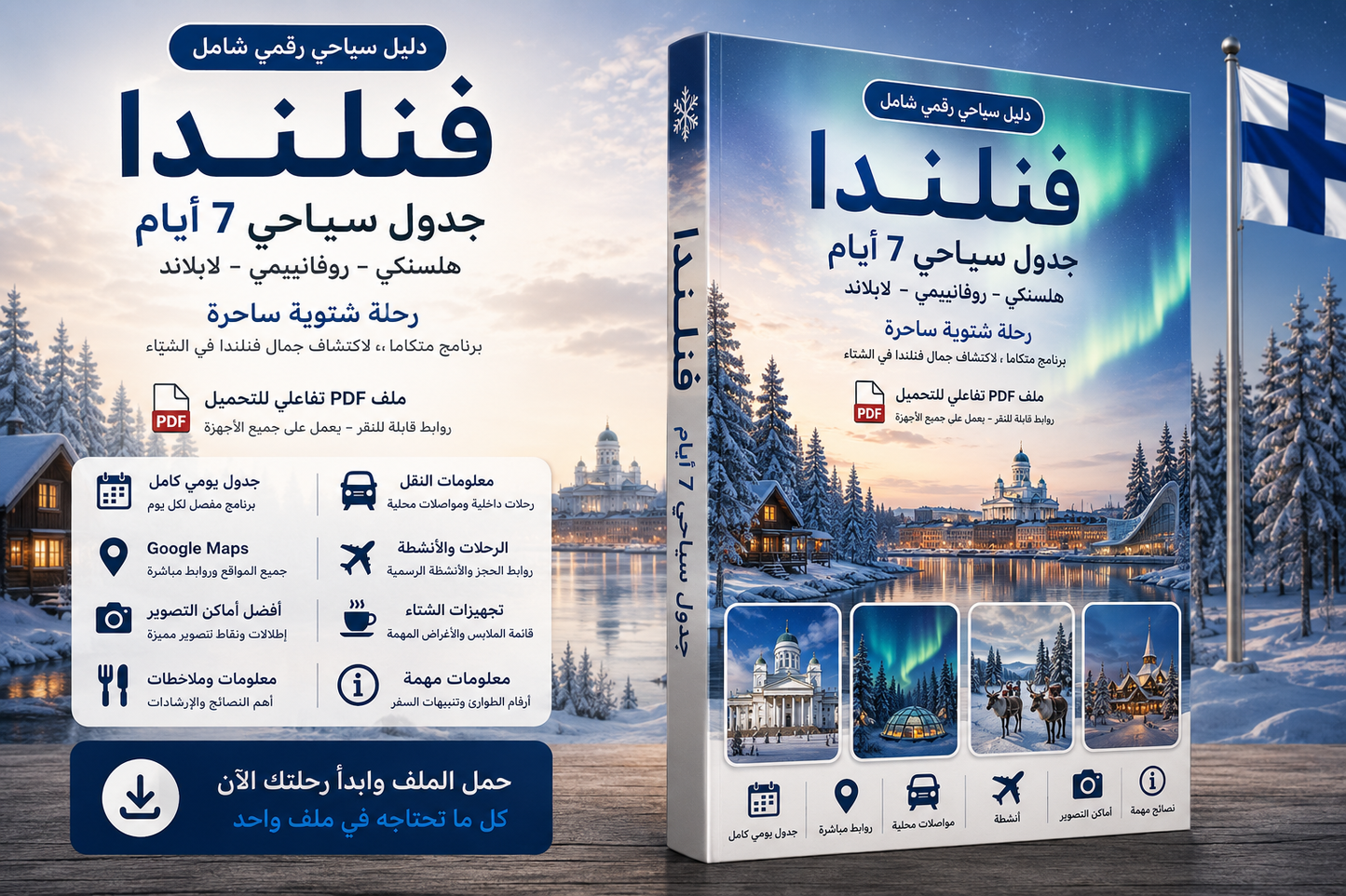 دليل فنلندا السياحي 7 أيام | هلسنكي وروڤانييمي