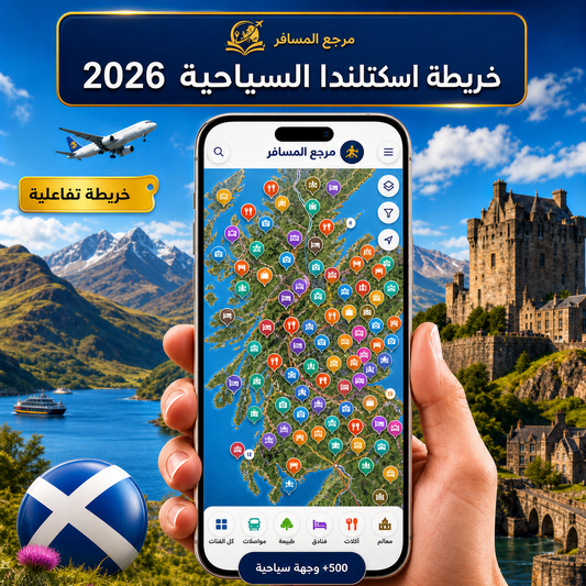 خريطة اسكتلندا السياحية 2026 | التفاعلية